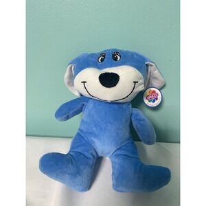 15" Nanco Puppy Dog Plush Stuffed Animal Blue White Bin T